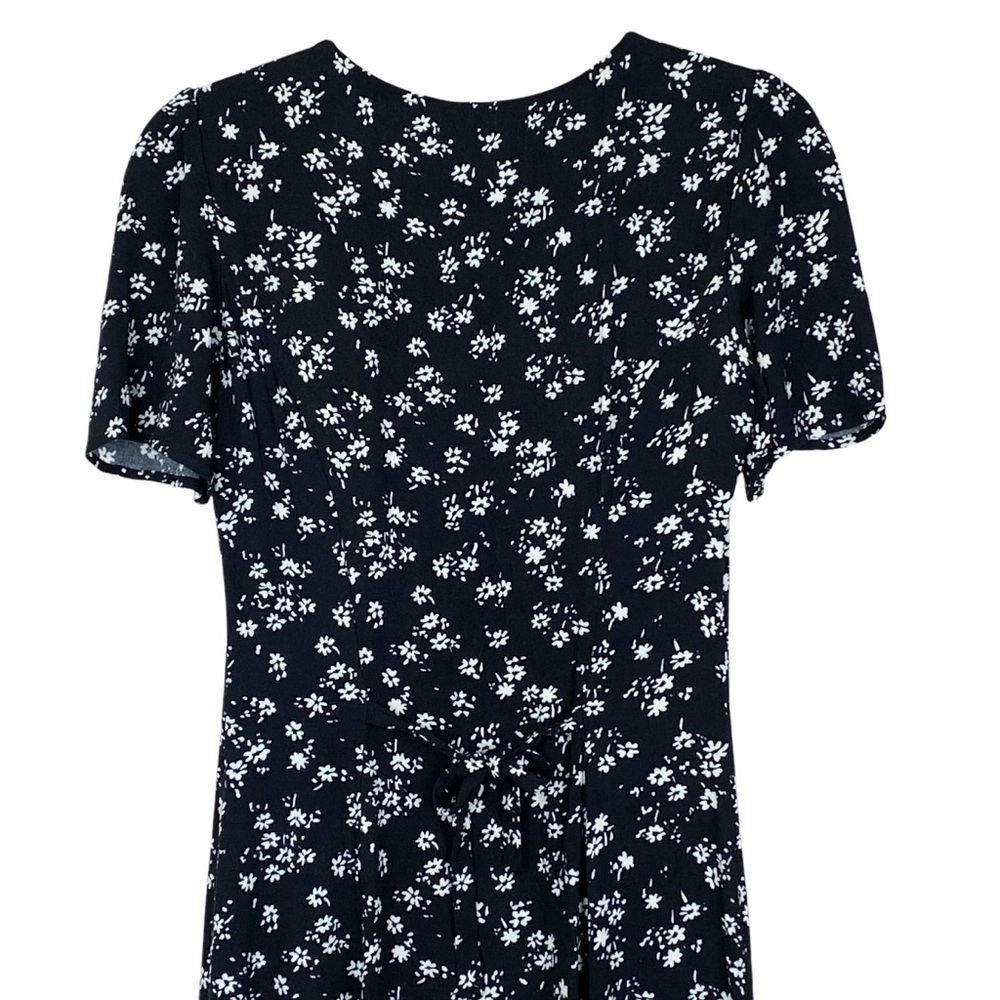 REFORMATION Locklin Floral Print Dress in Black Sz 4 Cottagecore Feminine Midi - Picture 9 of 15
